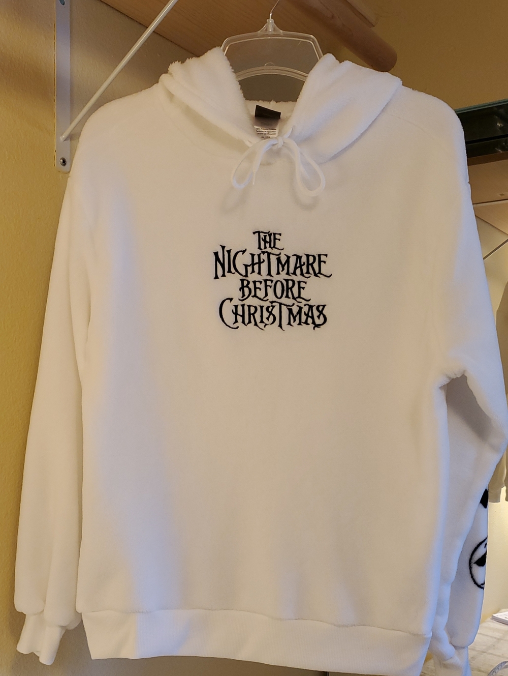 The Nightmare Before Christmas White Hoodie Sweater - Graphic Pullover Sz Med